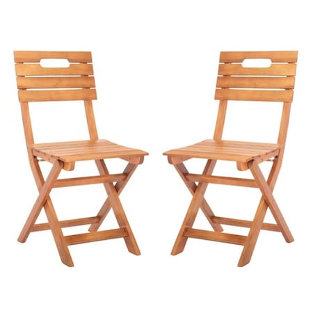 Safavieh 20.9 x 15.8 x 34.3 in. Blison Folding Chairs, Natural PAT7057A-SET2